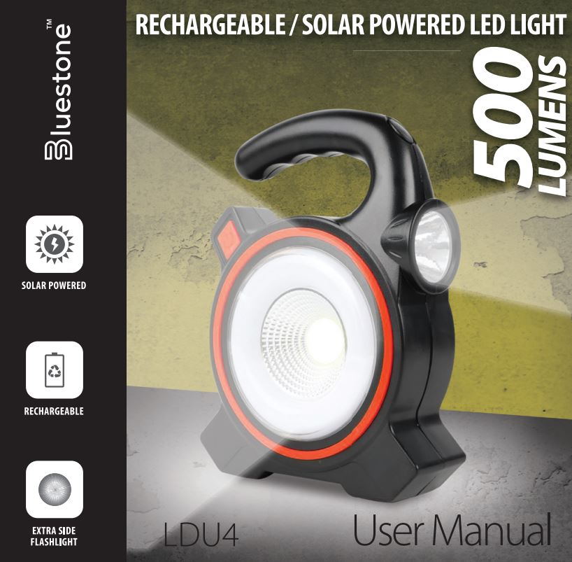 Sm tek Group LDU4 Rechargeable Solar Powered LED Light User Manual