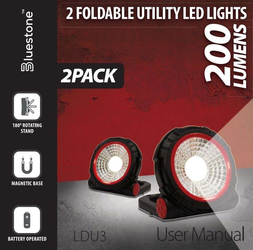 Sm tek group LDU3 2 Foldable Utility Led Lights User Manual