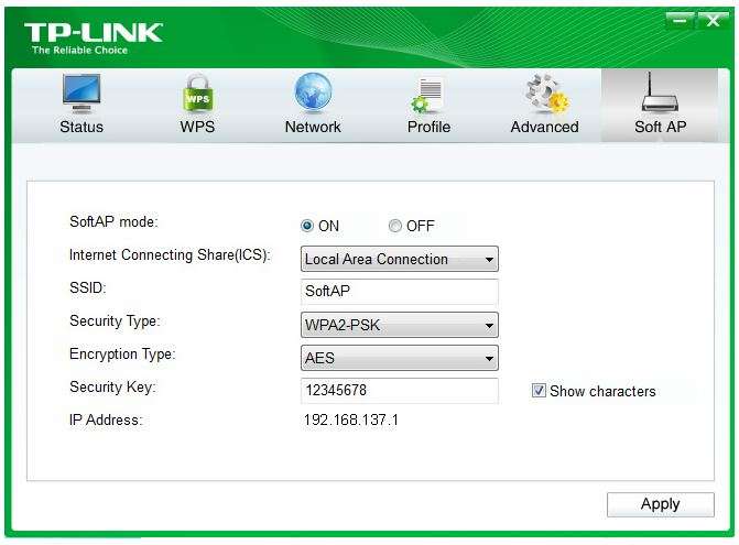 TP-Link TL-WN823N 300Mbps Mini Wireless N USB Adapter User Manual - After switching to SoftAP mode
