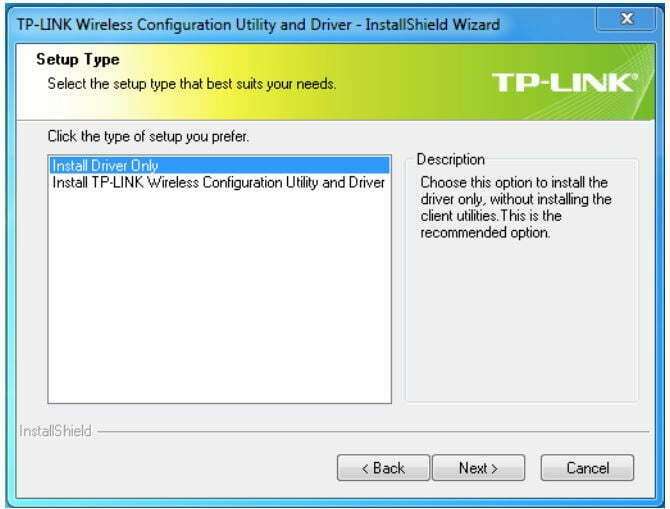 TP-Link TL-WN823N 300Mbps Mini Wireless N USB Adapter User Manual - Choose a setup type