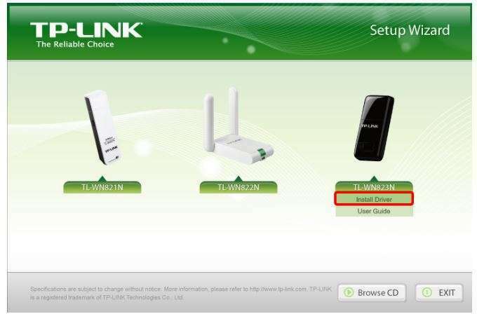 TP-Link TL-WN823N 300Mbps Mini Wireless N USB Adapter User Manual - Insert the resource CD into your CD drive and run