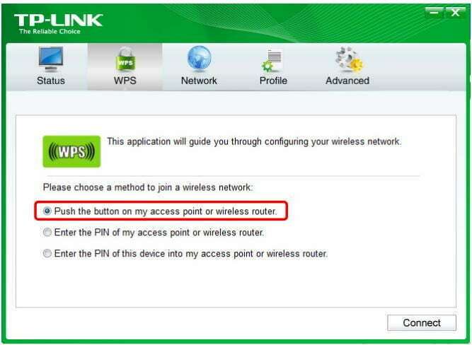 TP-Link TL-WN823N 300Mbps Mini Wireless N USB Adapter User Manual - Open TP-LINK Utility and click WPS tab