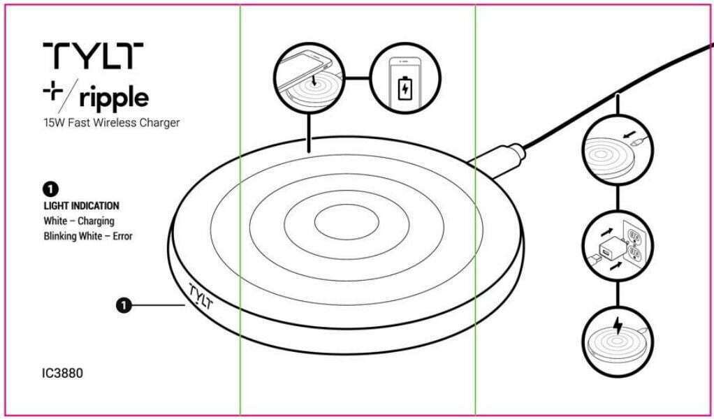 TYLT IC3880 15W Fast Wireless Charger User Manual