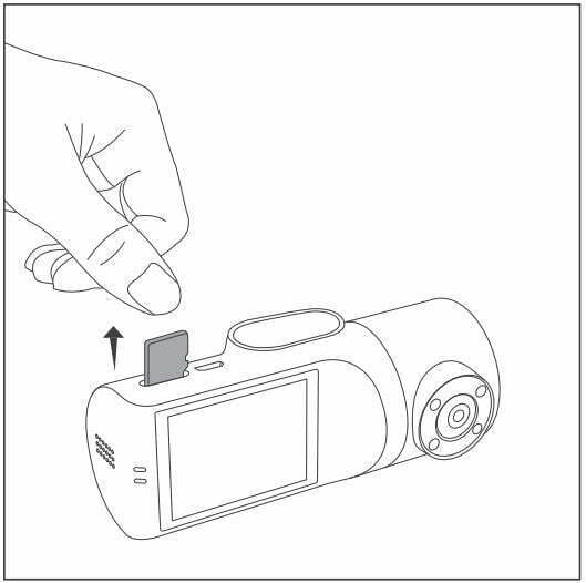 VAVA VA-VD009 2K Dual Dash Cam user manual - To remove the card, gently push it until it clicks