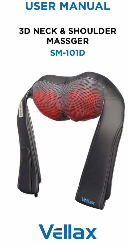 Vellax SM-101D 3D Neck and Shoulder Massager User Manual
