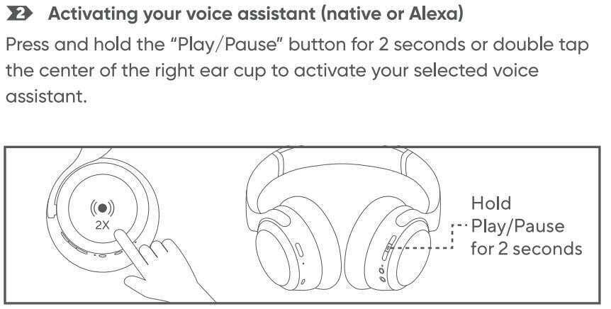 Wyze Labs WNCH1 Bluetooth Wyze Headphones User Manual - Voice Assistant