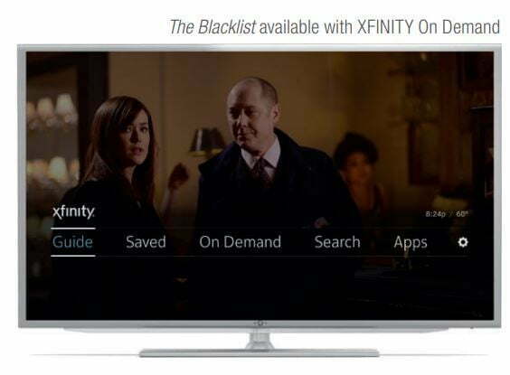 Xfinity Remote Control User Manual - The Blacklist available with XFINITY On Demand