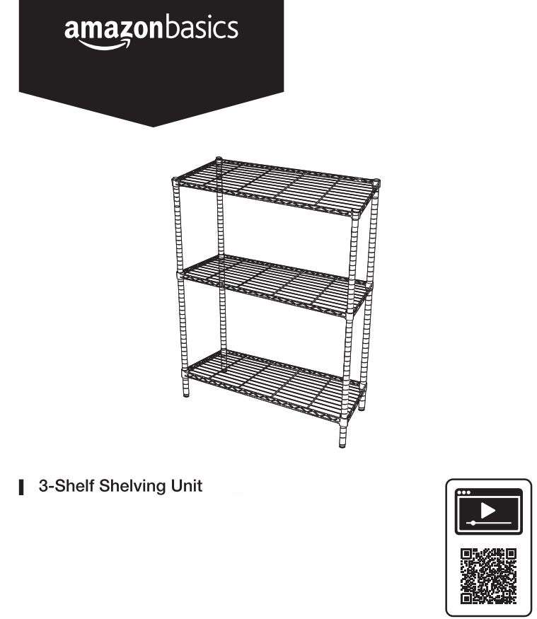 Amazon Basics 3-Shelf Adjustable User Manual