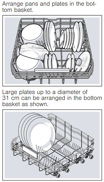 BOSCH SGV4HCX48E Dishwasher Instruction Manual - Bottom basket