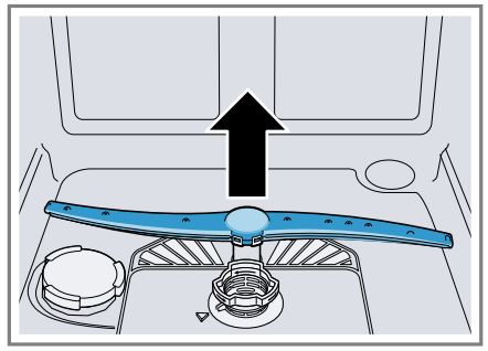 BOSCH SGV4HCX48E Dishwasher Instruction Manual - Pull up the lower spray arm to remove