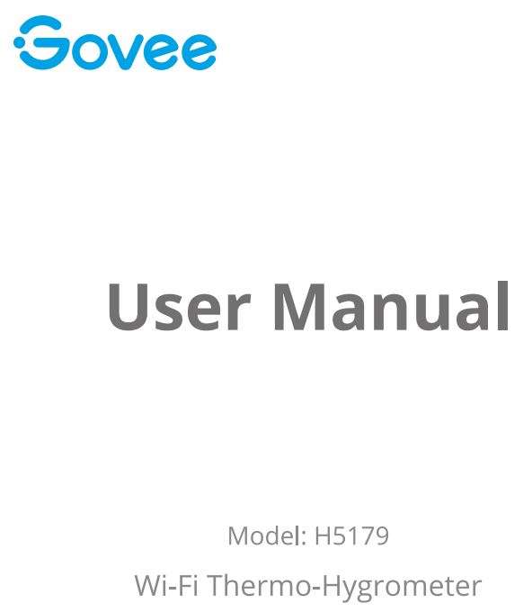 Govee H5179 Wi-Fi Thermo Hygrometer User Manual