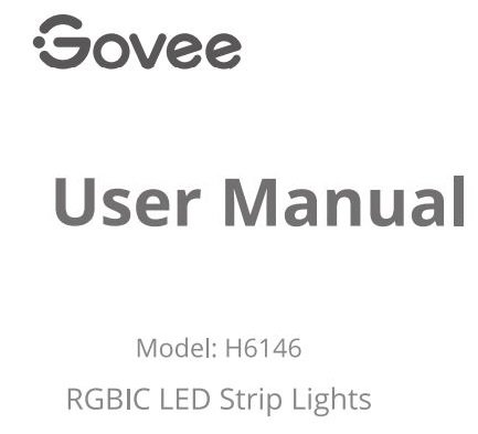 Govee H6146 RGBIC Gradient Smart LED Strip Lights User Manual