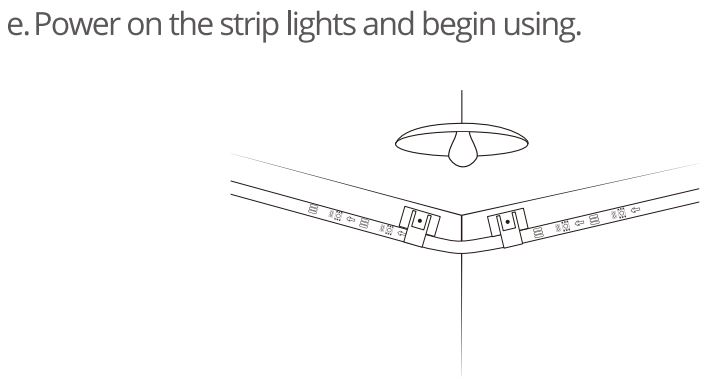 Govee H6196 RGB Bluetooth LED Strip Light User Manual - Installing Steps
