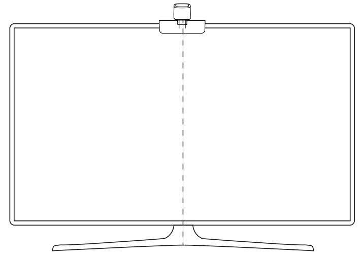 Govee H6199 RGBIC TV Backlight User Manual - Mount the camera to the center of the screen