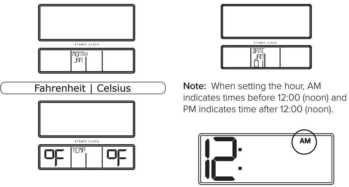 LA Crosse Technology 513-1417CHV2 Atomic Digital Wall Clock User Manual - Setting order