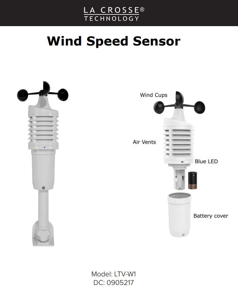 LA Crosse Technology LTV-W1 Wind Sensor User Manual