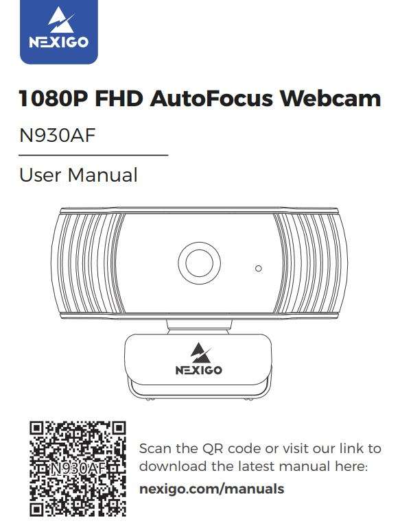 NexiGo N930AF Webcam with Software Control User Manual