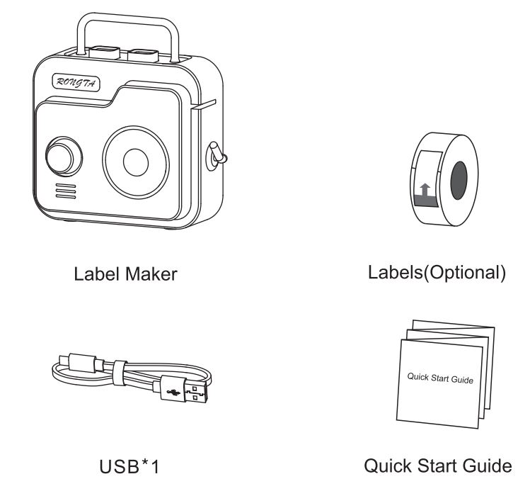 RONGTA R1 0.5 Inch Label Printer User Manual - Packing List
