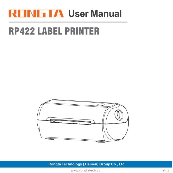RONGTA RP422 Thermal Shipping Label Printer User Manual