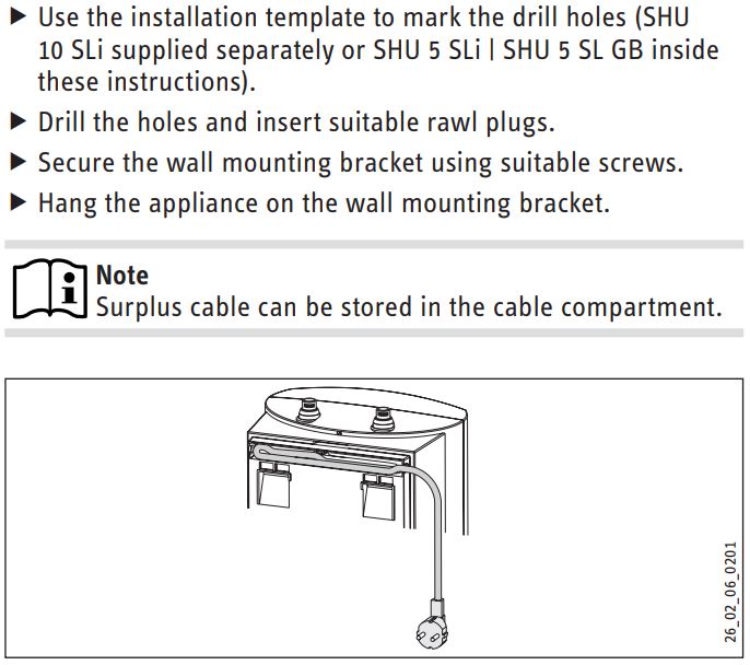 Stiebel Eltron SHU 5 SLi comfort SMALL WATER HEATER Installation Guide - Appliance installation