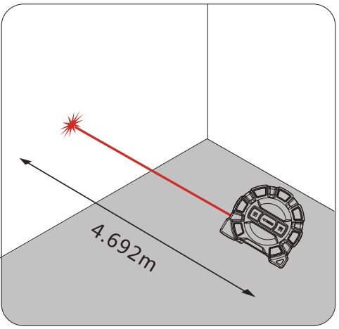 UNI-T LM60T Laser Tap User Manual - Single measurement