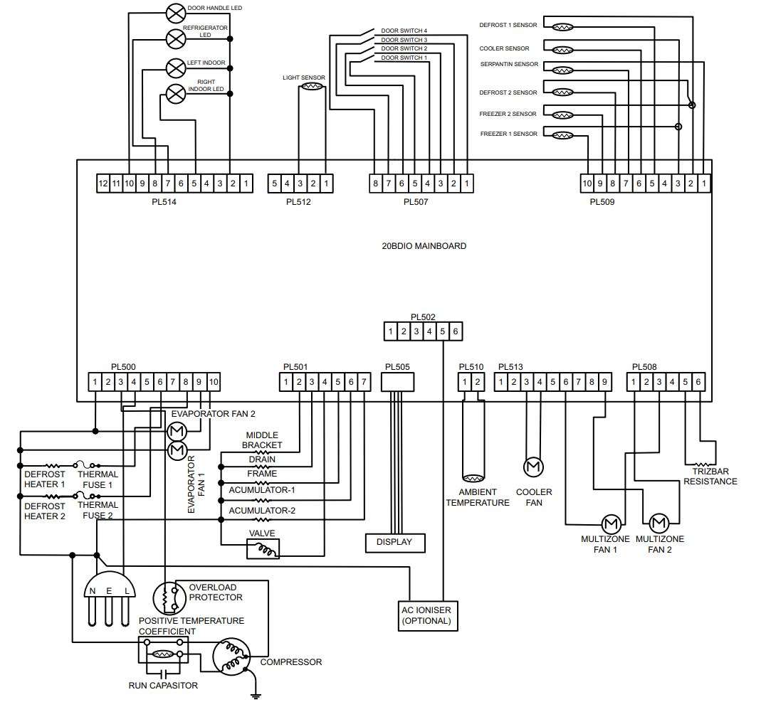 AGA ASXS21 Fridge Freezer User Manual - Circuit Diagram
