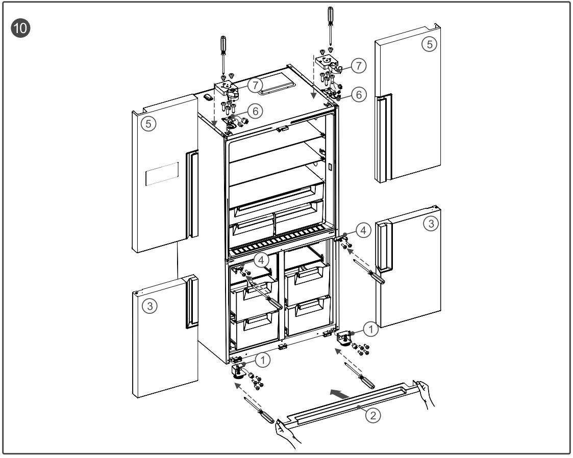 AGA ASXS21 Fridge Freezer User Manual - Door removal and access