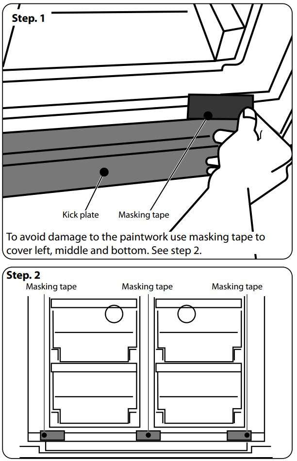 AGA ASXS21 Fridge Freezer User Manual - Removing the kick plate