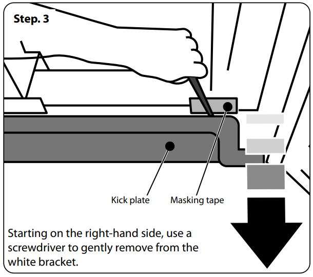AGA ASXS21 Fridge Freezer User Manual - Removing the kick plate