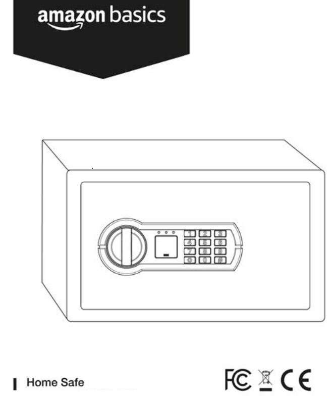 Amazon Basics 2022 Steel Home Security Safe with Programmable Keypad User Manual