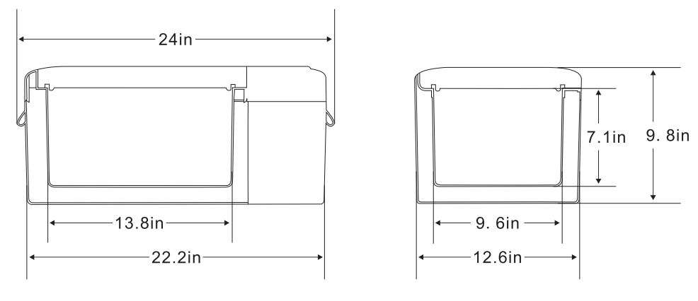 AstroAI C15 Portable Freezer Car Fridge and Freezer User Manual - Size Description