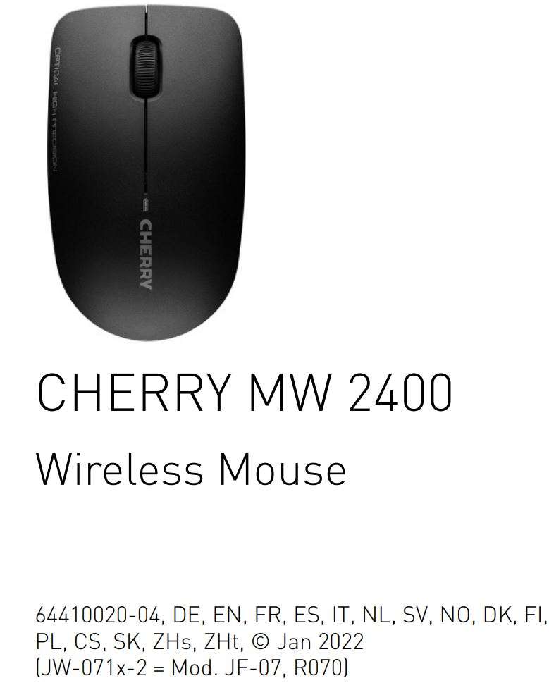CHERRY MW 2400 Wireless Mouse User Manual
