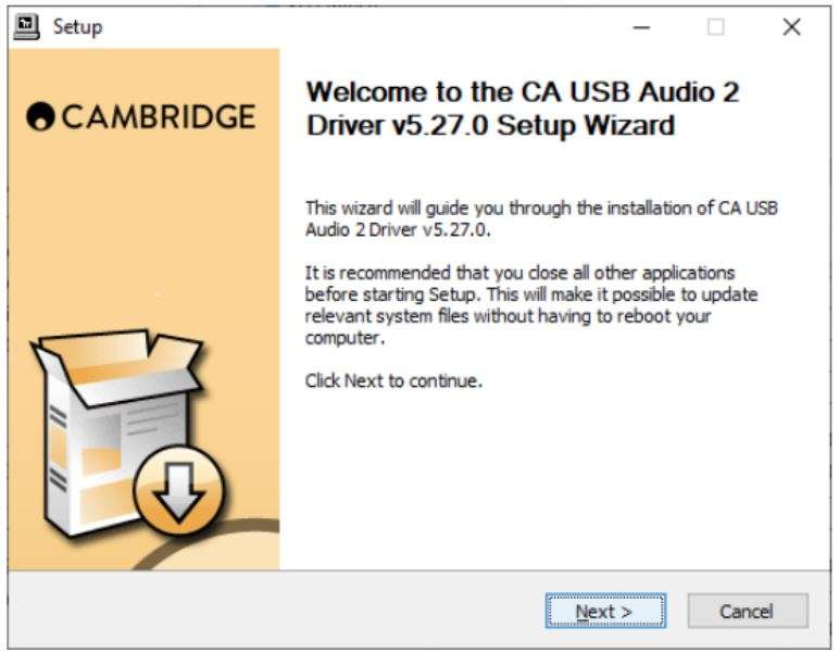 Cambridge Audio CXA81 Integrated Stereo Amplifier User Manual - Allow the update to progress, click next,