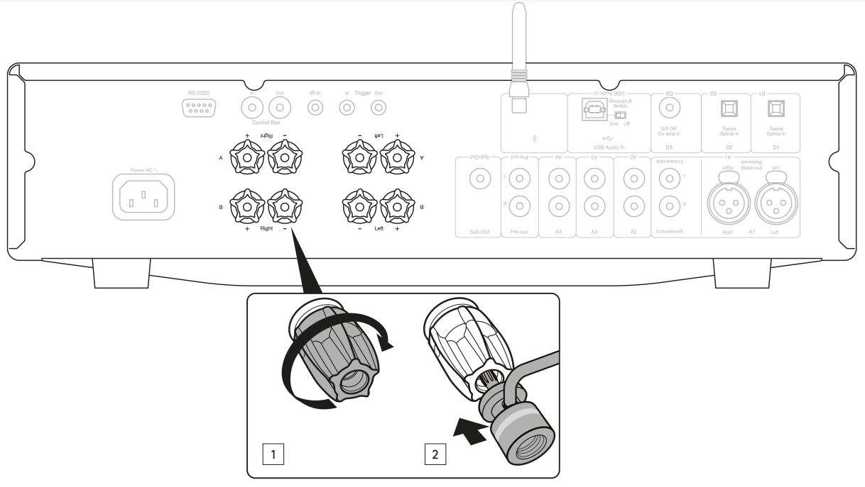 Cambridge Audio CXA81 Integrated Stereo Amplifier User Manual - Speaker terminals