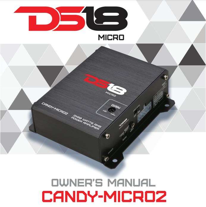 DS18 Candy Micro 2 Owner's Manual