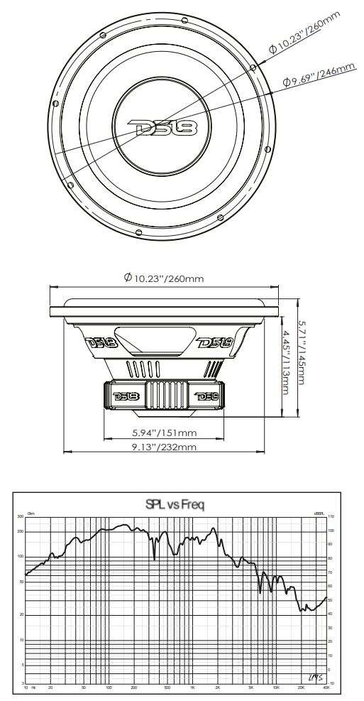 DS18 SLC-10S 10 inch Subwoofer Owner's Manual - Product Overview