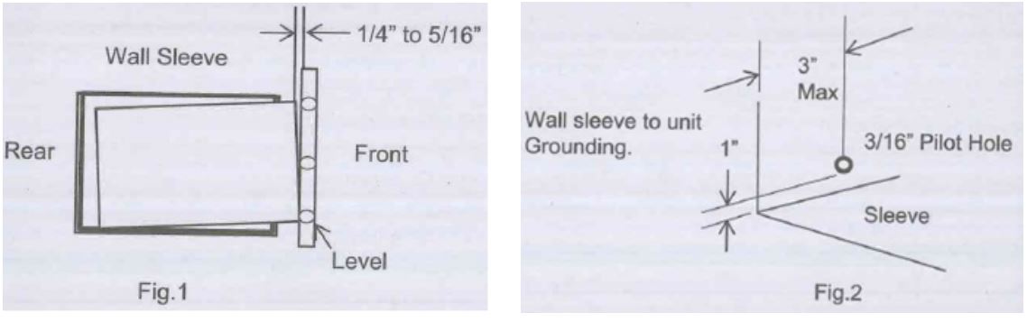 EMERSON 14000 BTU Thru-The-Wall Air Conditioner Owner's Manual - Fig. 1,2