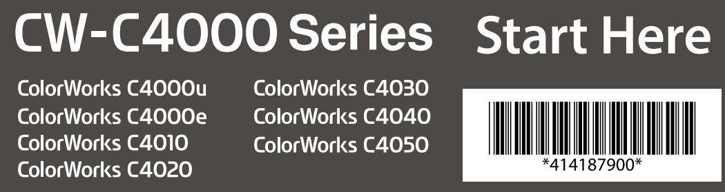 EPSON CW-C4000 Series Color Label Printer Instruction Manual
