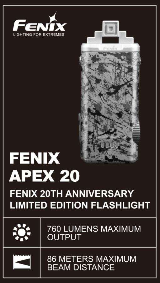 FENIX APEX 20 Flashlight Instructions