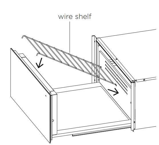 FISHER PAYKEL WB76SPEX1 76cm Warming Drawer User Guide - USING THE WIRE SHELF