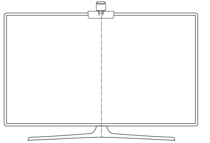 Govee H6199 RGBIC TV Backlight User Manual - Mount the camera to the center of the screen