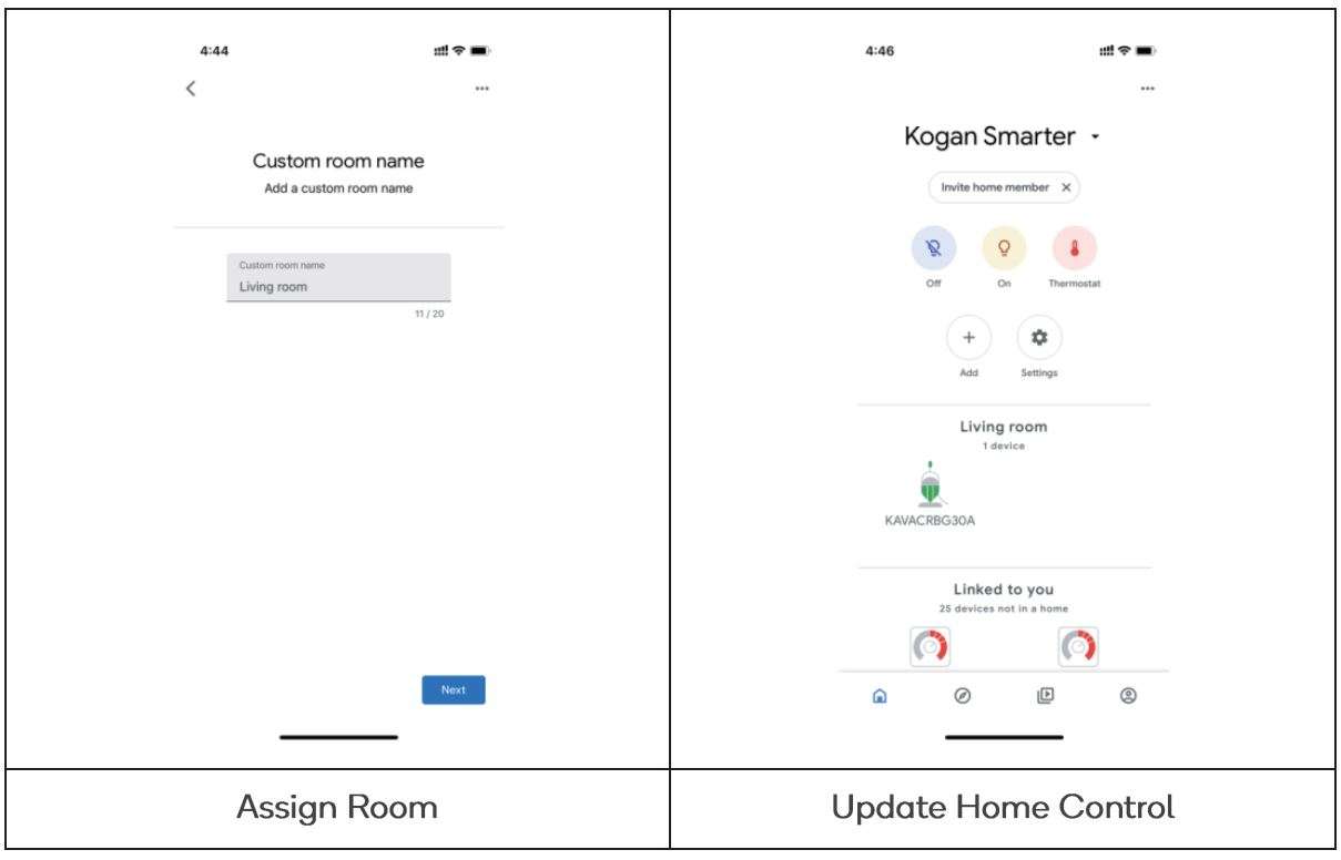 Kogan SmarterHome RGB + Cool & Warm White Smart Moon Lamp User Manual - When successfully linked, you will see it on your Home Control screen