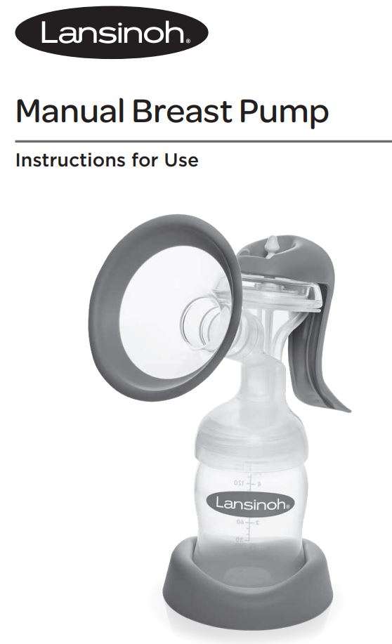 Lansinoh 50520 Manual Breast Pump Instruction Manual
