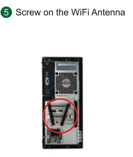 LinksTek PCIE-N600 Dual Band PCIE WIfI Adapter User Manual - Screw on the WiFi Antenna