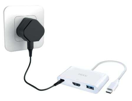 MIXX 3-in-1 multi function USB C adapter User Manual - Charging your laptop through the Multiport 3