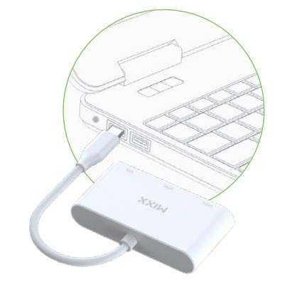 MIXX 3-in-1 multi function USB C adapter User Manual - Connect your Mulitport 3