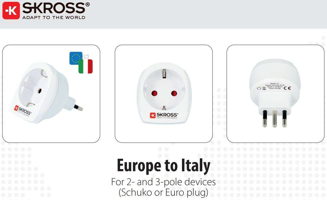 Nedis Europe to Italy For 2- and 3-pole devices User Manual