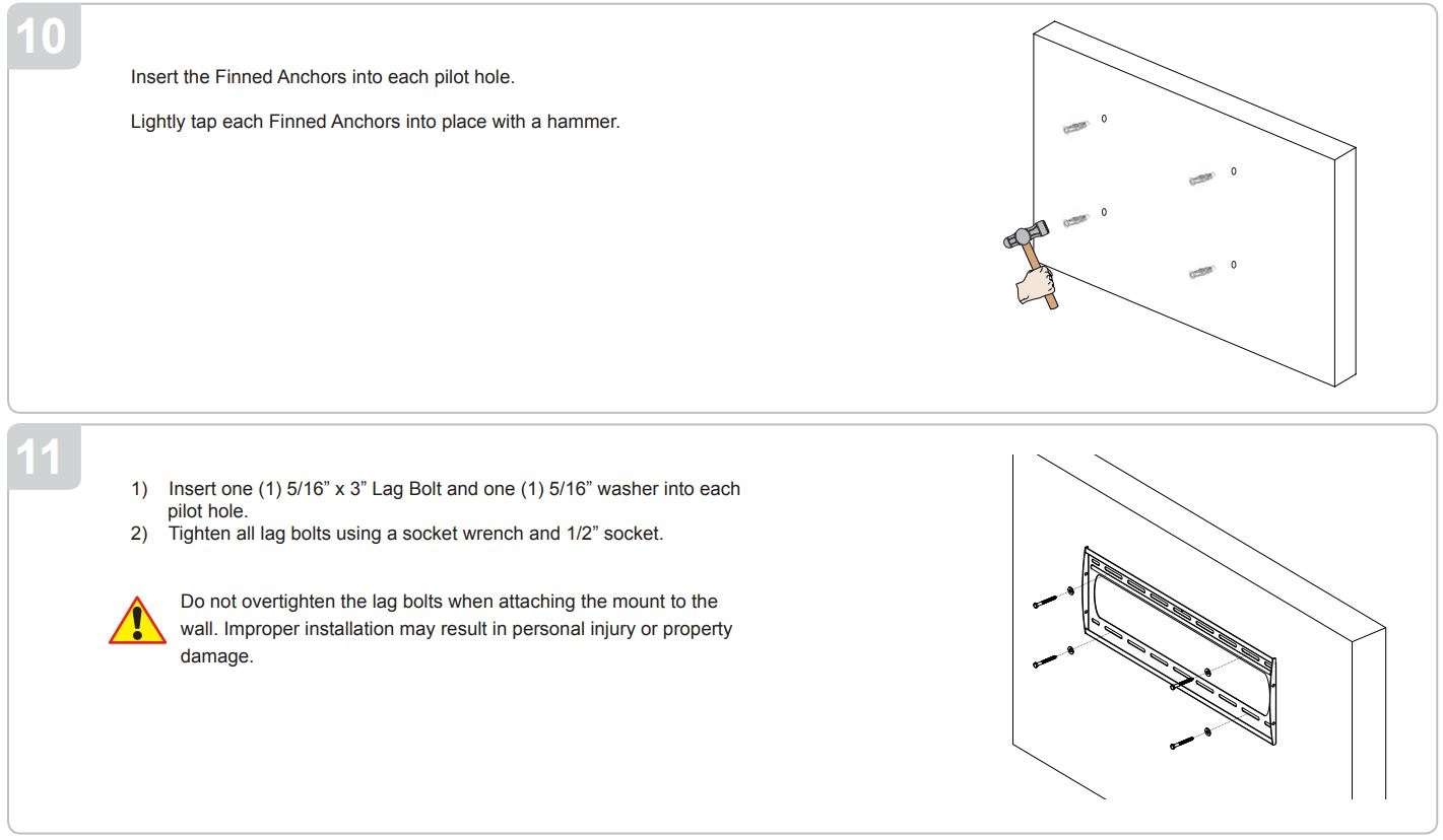 PREMIER MOUNTS P4263F Low Profile Mount for Flat Panels Installation Guide - Concrete Installation
