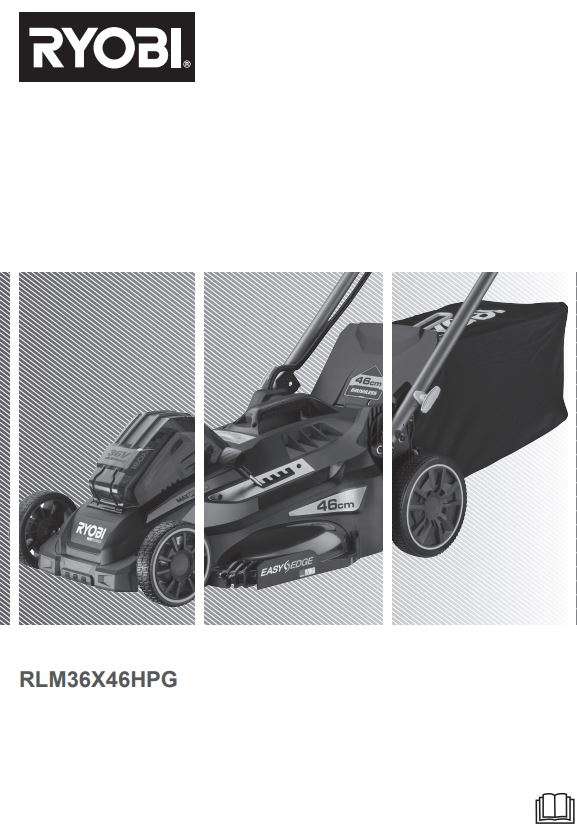 RYOBI RLM36X46HPG Battery Lawn Mower Instruction Manual