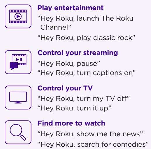 Roku Ultra 2022 4K HDR Dolby Vision Streaming Device User Manual - Just talk to it. It’s that easy